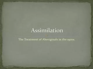 Assimilation