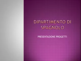 dipartimento di spagnolo