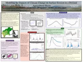 Modeling the Impacts of Climate Change on Surface Erosion in a Dryland Agricultural Basin