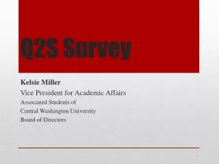 Q2S Survey