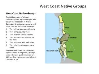 West Coast Native Groups