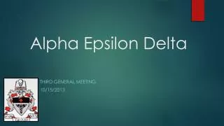 Alpha Epsilon Delta