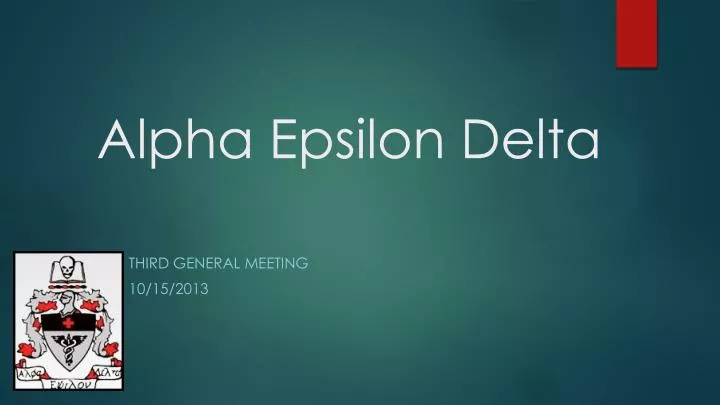 alpha epsilon delta