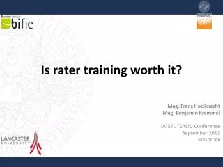 Is rater training worth it ?