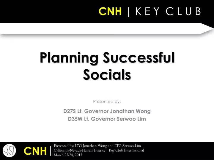 planning successful socials
