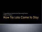 How Tia Lola Came to Stay - slide 1