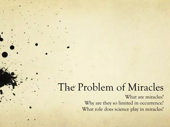 the problem of miracles