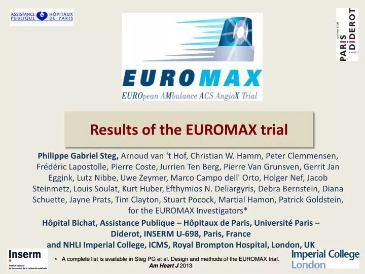 results of the euromax trial