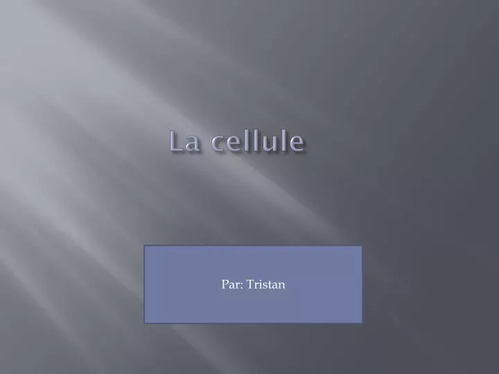 la cellule