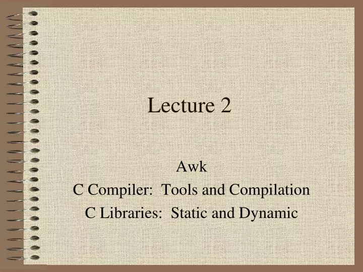 lecture 2