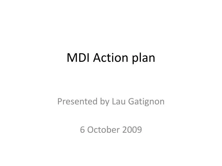 mdi action plan