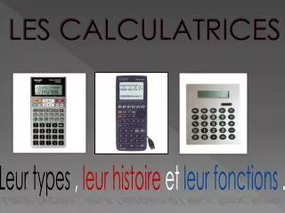 les calculatrices