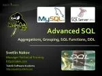 Advanced SQL - slide 1