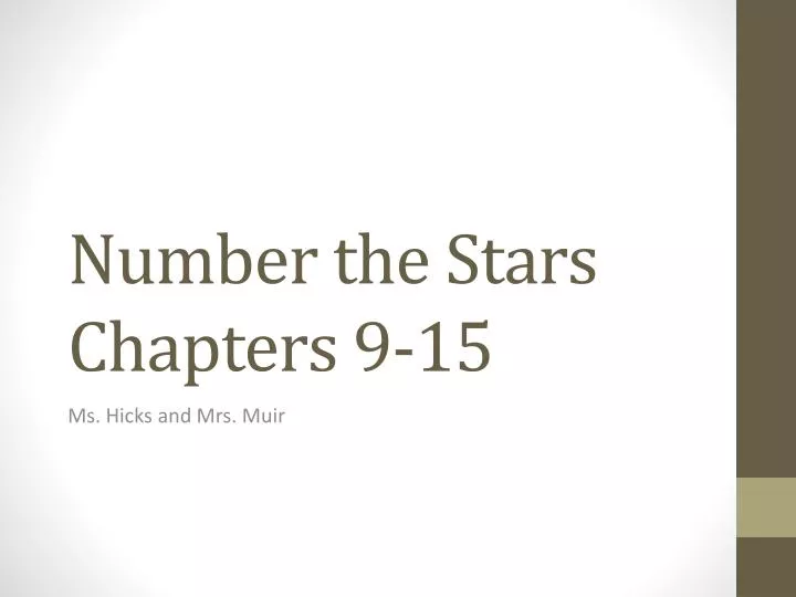 number the stars chapters 9 15