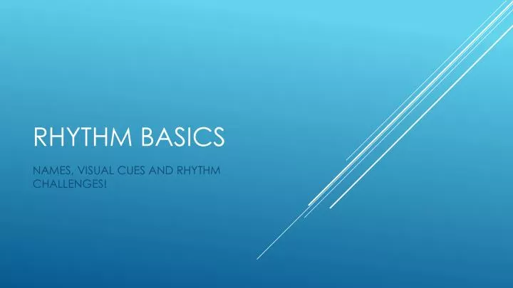 rhythm basics