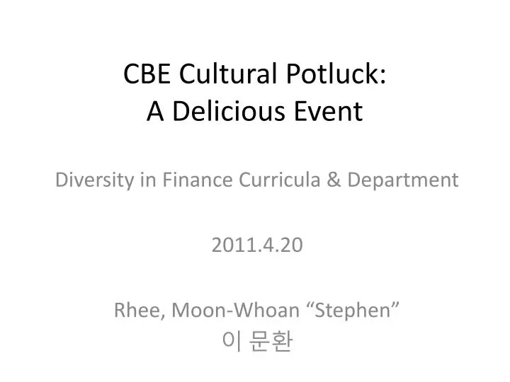 cbe cultural potluck a delicious event