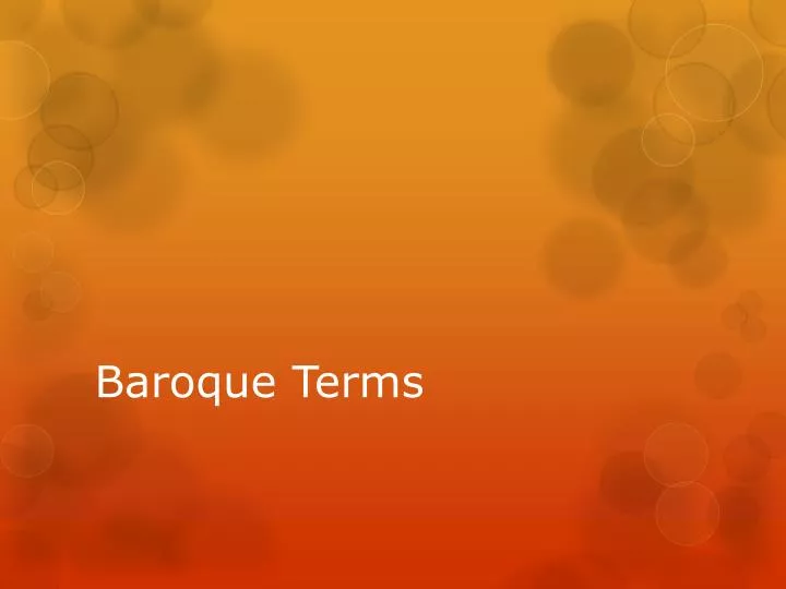 baroque terms