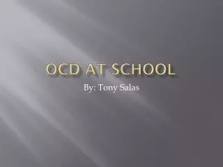 OCD at school