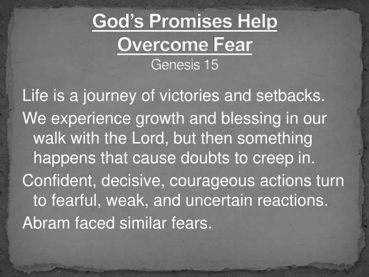 god s promises help overcome fear genesis 15