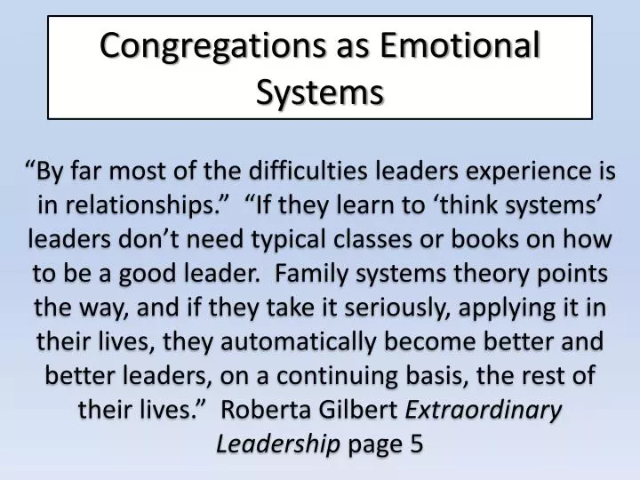 congregations as emotional systems