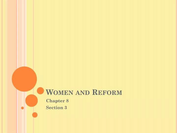 women and reform