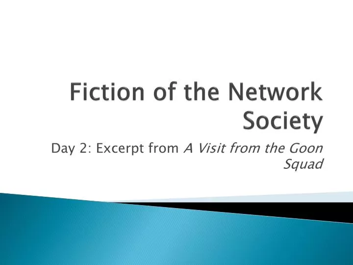 fiction of the networ k society