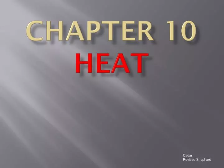 chapter 10 heat