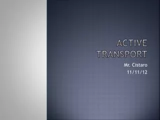 active transport