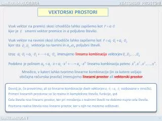 LINEARNA ALGEBRA