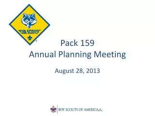 Pack 159 Annual Planning Meeting