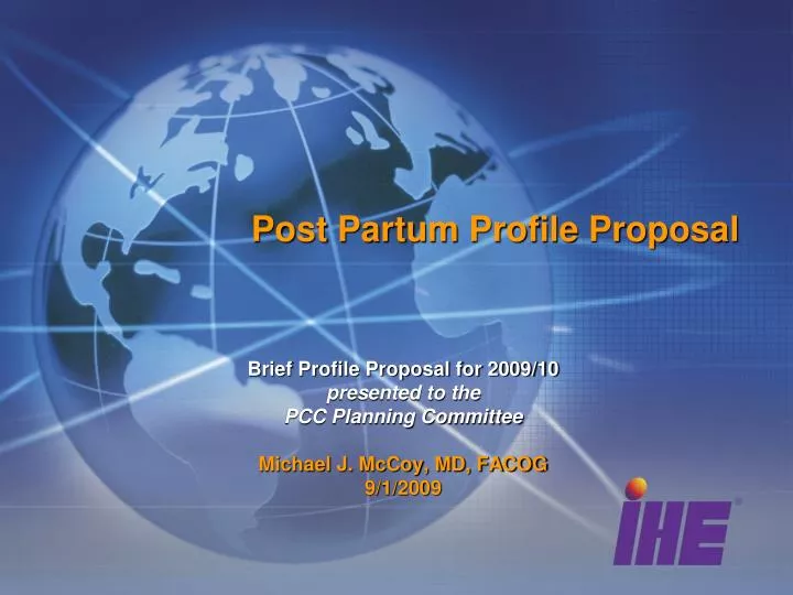 post partum profile proposal