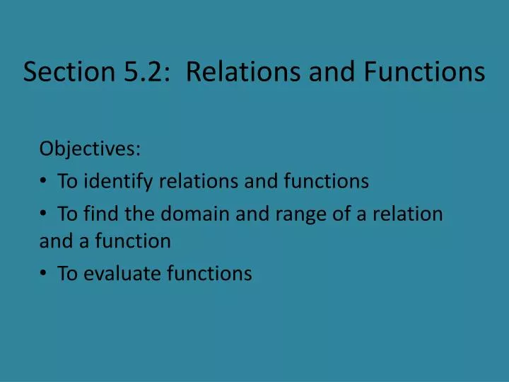 section 5 2 relations and functions