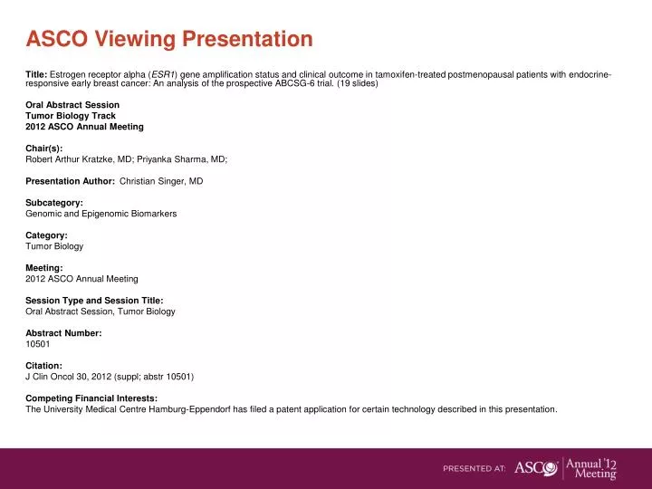 asco viewing presentation