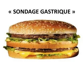 sondage gastrique