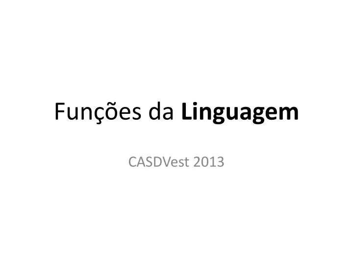 fun es da linguagem