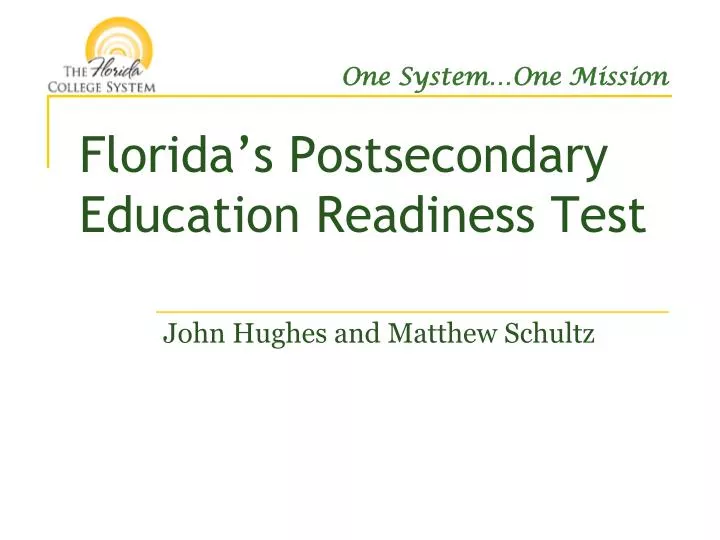 florida s postsecondary education readiness test
