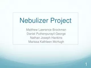 Nebulizer Project