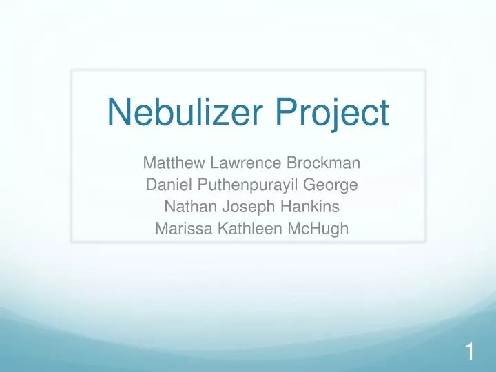 nebulizer project