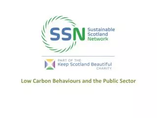 Low Carbon Behaviours and the Public Sector
