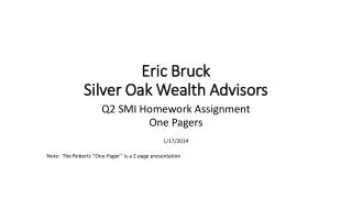 Eric Bruck Silver Oak Wealth Advisors