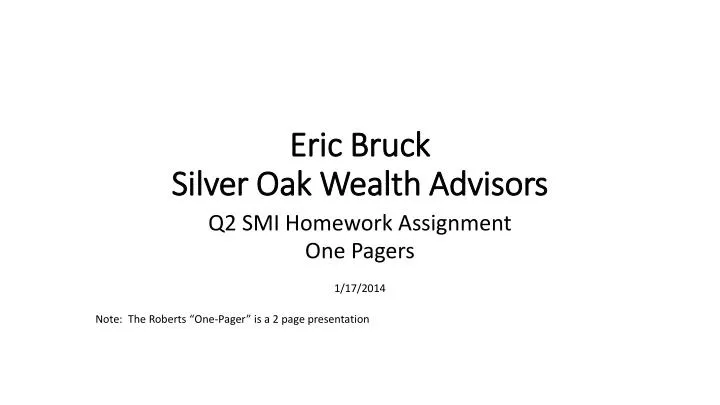 eric bruck silver oak wealth advisors