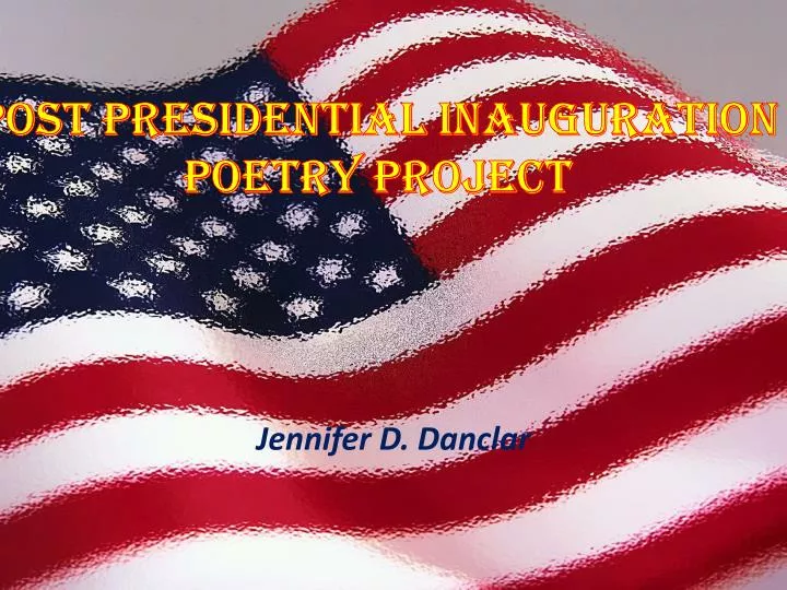 post presidential inauguration poetry project