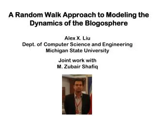 A Random Walk Approach to Modeling the Dynamics of the Blogosphere