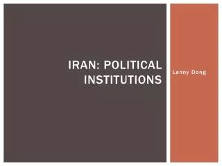 Iran: Political Institutions