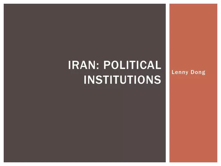 iran political institutions