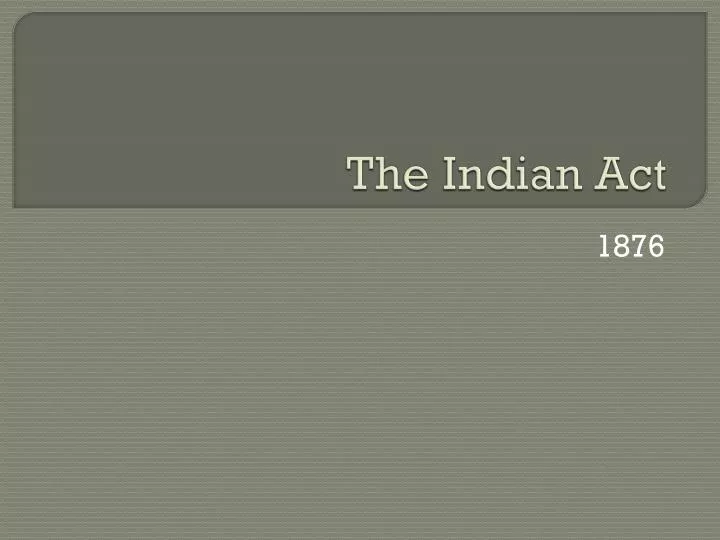 the indian act