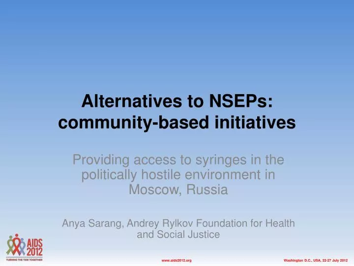 alternatives to nseps community based initiatives