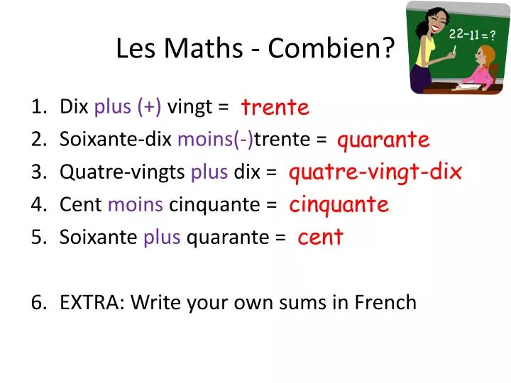 les maths combien