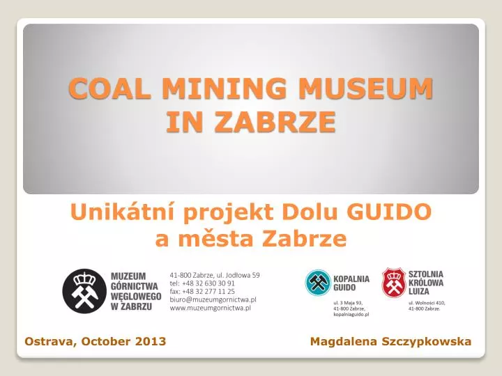 coal mining museum in zabrze unik tn projekt dolu guido a m sta zabrze