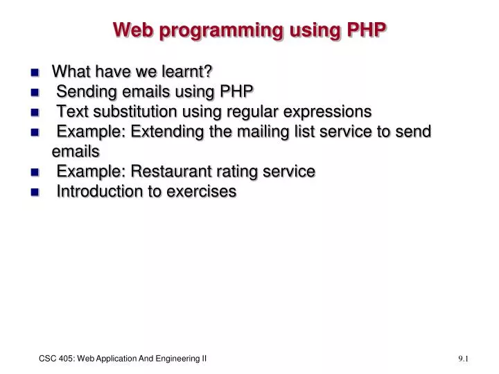 web programming using php